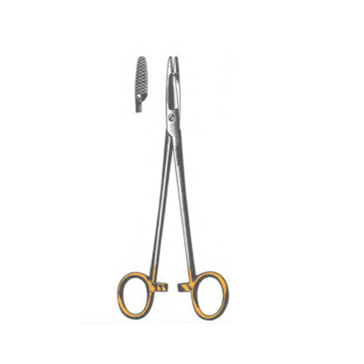 Professional Surgical Needle Holder – Olsen Hegar Style, 6.5” (16.5cm), Serrated With Tungsten Carbide Inserts