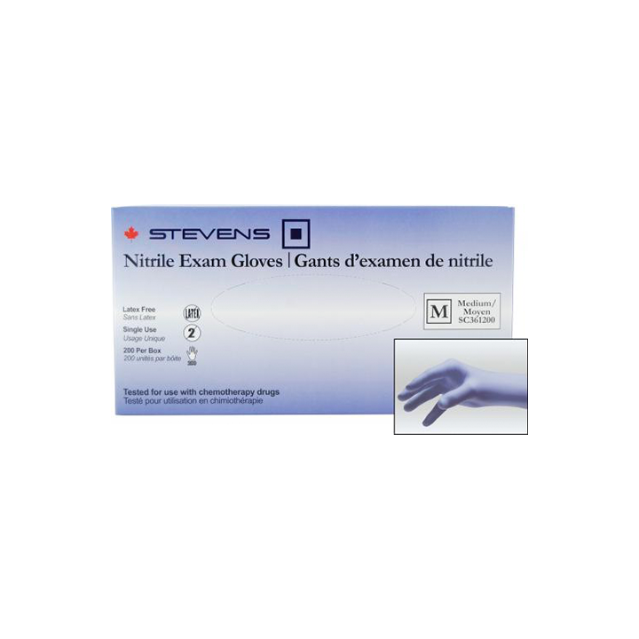 Stevens™ Nitrile Exam Gloves, PowderFree 200/Box Bondi Medical