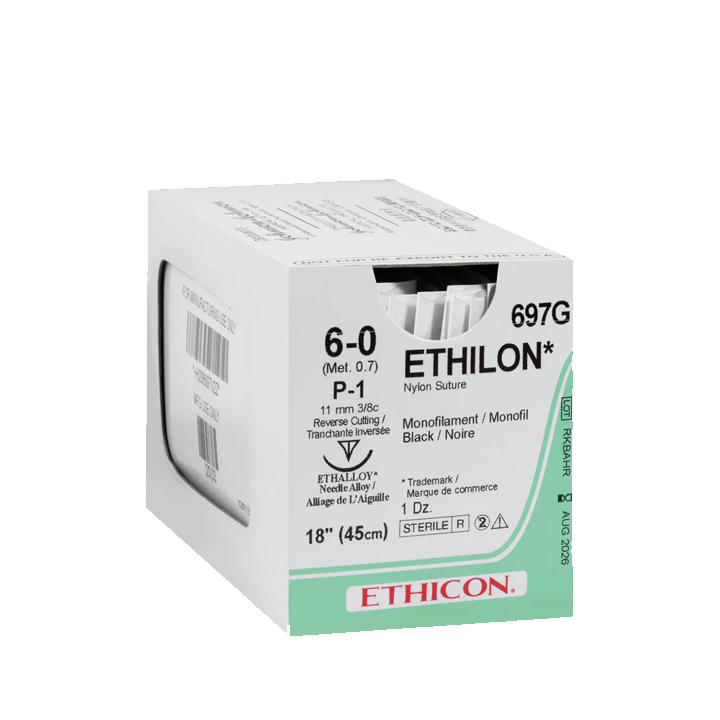 Ethicon 697G Sutures 6-0 ETHILON black P-1 18'' 12/Box – Bondi Medical ...