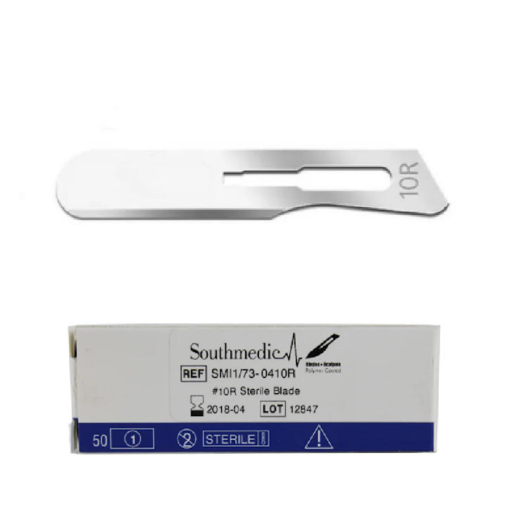 Southmedic 10R Dermaplanning Stainless Steel Scalpel Blades 50/Box