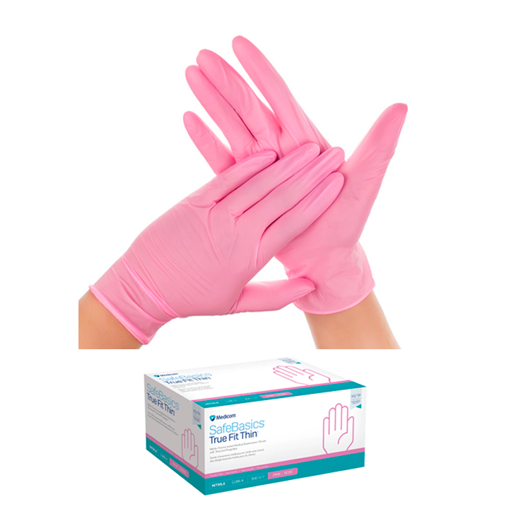 Pink Medical Nitrile Gloves 300/Box - Main Image